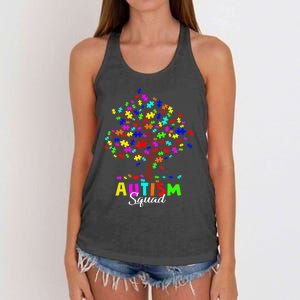 Astism Squad Gift For Autism Awareness Women's Knotted Racerback Tank