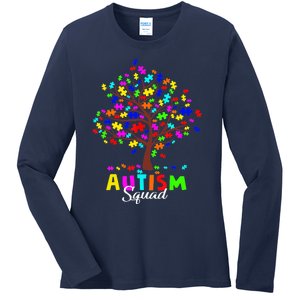 Astism Squad Gift For Autism Awareness Ladies Long Sleeve Shirt