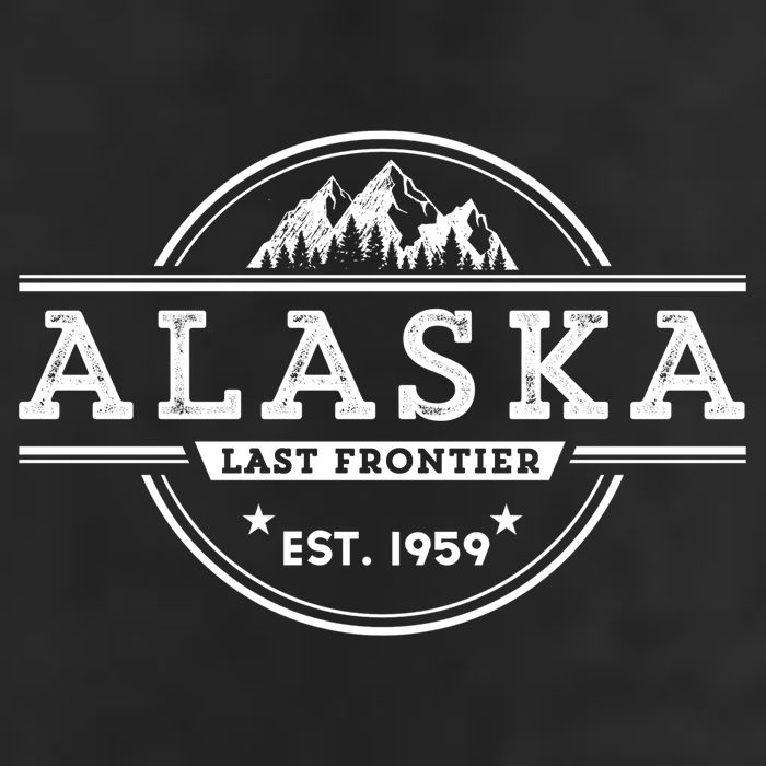 Alaska Souvenir Gift With A Vintage Style Mountain Design Beanie