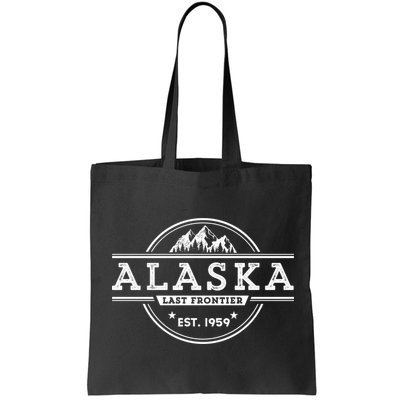 Alaska Souvenir Gift With A Vintage Style Mountain Design Bag