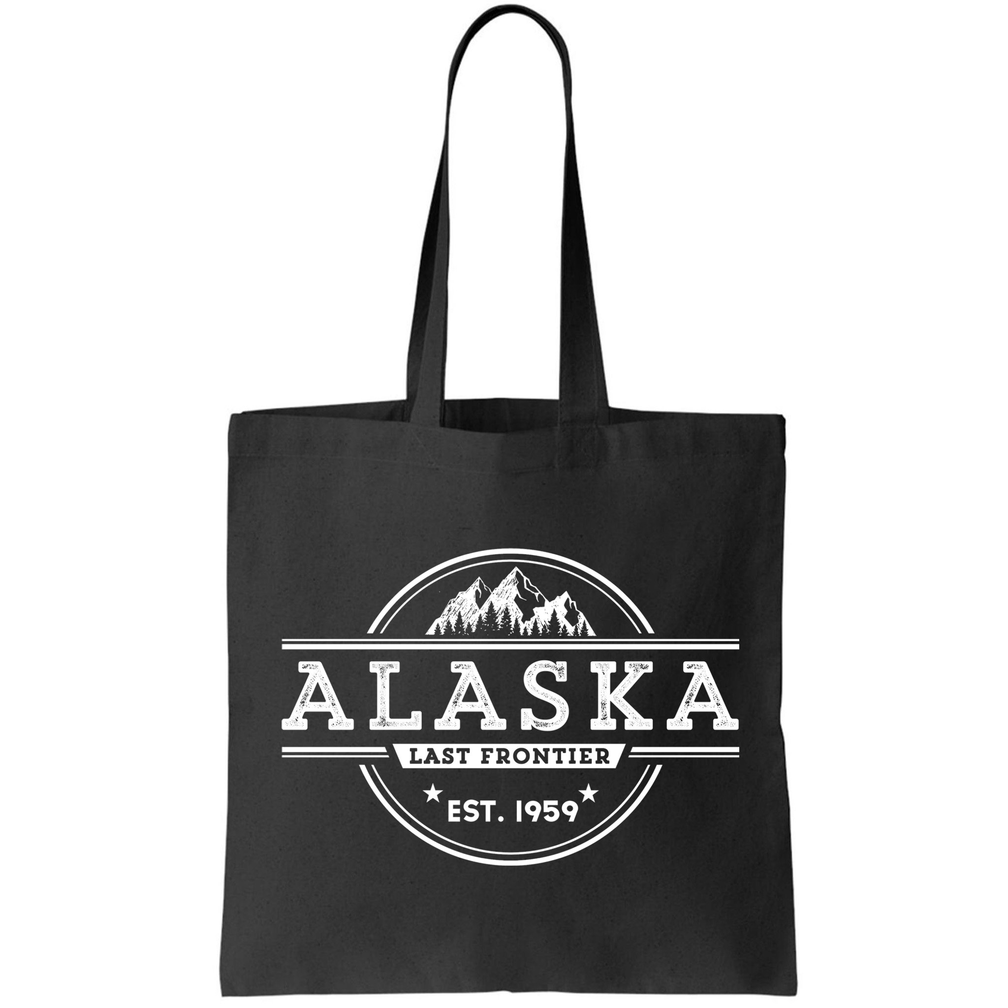 Alaska Souvenir Gift With A Vintage Style Mountain Design Bag