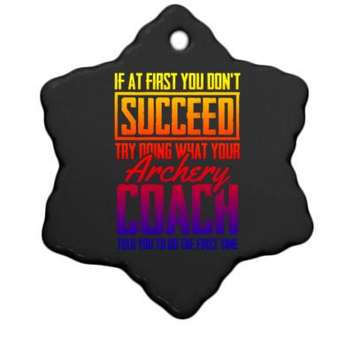 Archery Success Gift Bow Bow Archer Trainer Archery Coach Cool Gift Ceramic Star Ornament