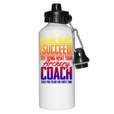 Archery Success Gift Bow Bow Archer Trainer Archery Coach Cool Gift Aluminum Water Bottle 