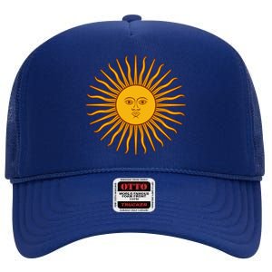 Argentina Sun Great Gift High Crown Mesh Back Trucker Hat