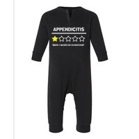 Appendix Surgery Get Well Appendicitis Not Recommended Infant Fleece One Piece