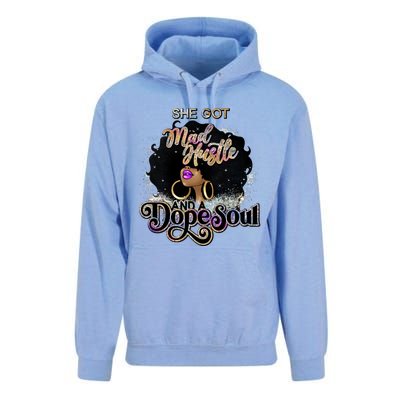 Afro She Got Mad Hustle And A Dope Soul Girl Boss Mom Boss Dope Soul Unisex Surf Hoodie