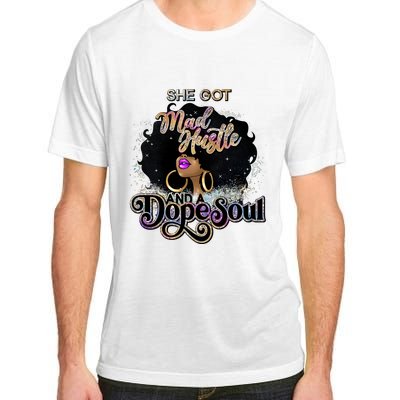 Afro She Got Mad Hustle And A Dope Soul Girl Boss Mom Boss Dope Soul Adult ChromaSoft Performance T-Shirt