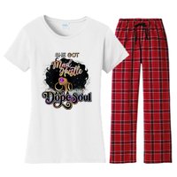 Afro She Got Mad Hustle And A Dope Soul Girl Boss Mom Boss Dope Soul Women's Flannel Pajama Set