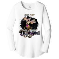 Afro She Got Mad Hustle And A Dope Soul Girl Boss Mom Boss Dope Soul Women's Perfect Tri Tunic Long Sleeve Shirt