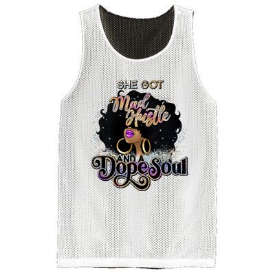 Afro She Got Mad Hustle And A Dope Soul Girl Boss Mom Boss Dope Soul Mesh Reversible Basketball Jersey Tank