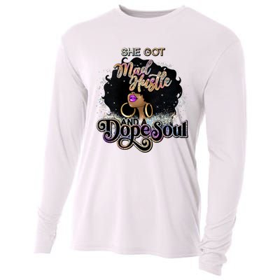 Afro She Got Mad Hustle And A Dope Soul Girl Boss Mom Boss Dope Soul Cooling Performance Long Sleeve Crew