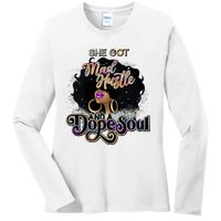 Afro She Got Mad Hustle And A Dope Soul Girl Boss Mom Boss Dope Soul Ladies Long Sleeve Shirt