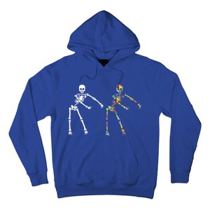 Autism Skeleton Gift Ns Flossing Dabbing Dance Hoodie