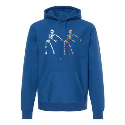 Autism Skeleton Gift Ns Flossing Dabbing Dance Premium Hoodie