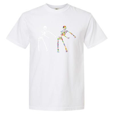 Autism Skeleton Gift Ns Flossing Dabbing Dance Garment-Dyed Heavyweight T-Shirt