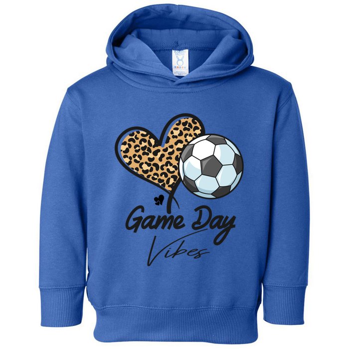 America Soccer Game Day Vibes Soccer Mom Leopard Meaningful Gift Toddler Hoodie