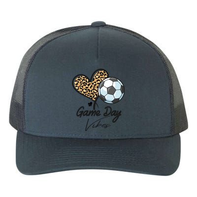 America Soccer Game Day Vibes Soccer Mom Leopard Meaningful Gift Yupoong Adult 5-Panel Trucker Hat