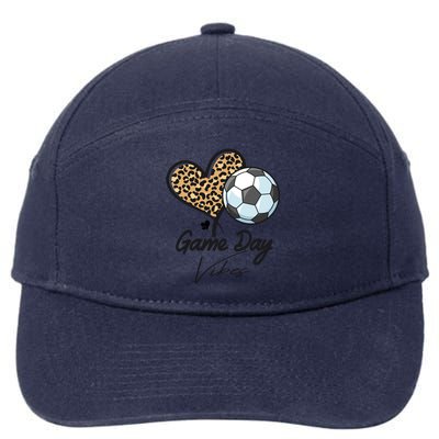 America Soccer Game Day Vibes Soccer Mom Leopard Meaningful Gift 7-Panel Snapback Hat