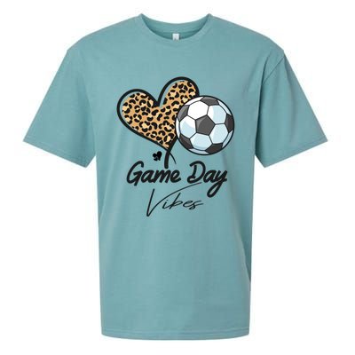 America Soccer Game Day Vibes Soccer Mom Leopard Meaningful Gift Sueded Cloud Jersey T-Shirt