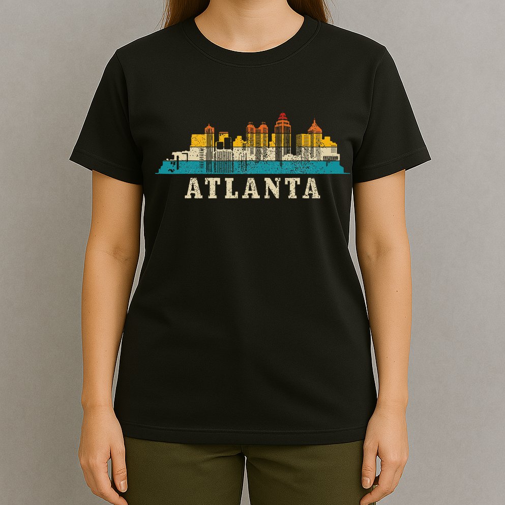 Atlanta Skyline Georgia ATL Vintage Pride Retro T-Shirt