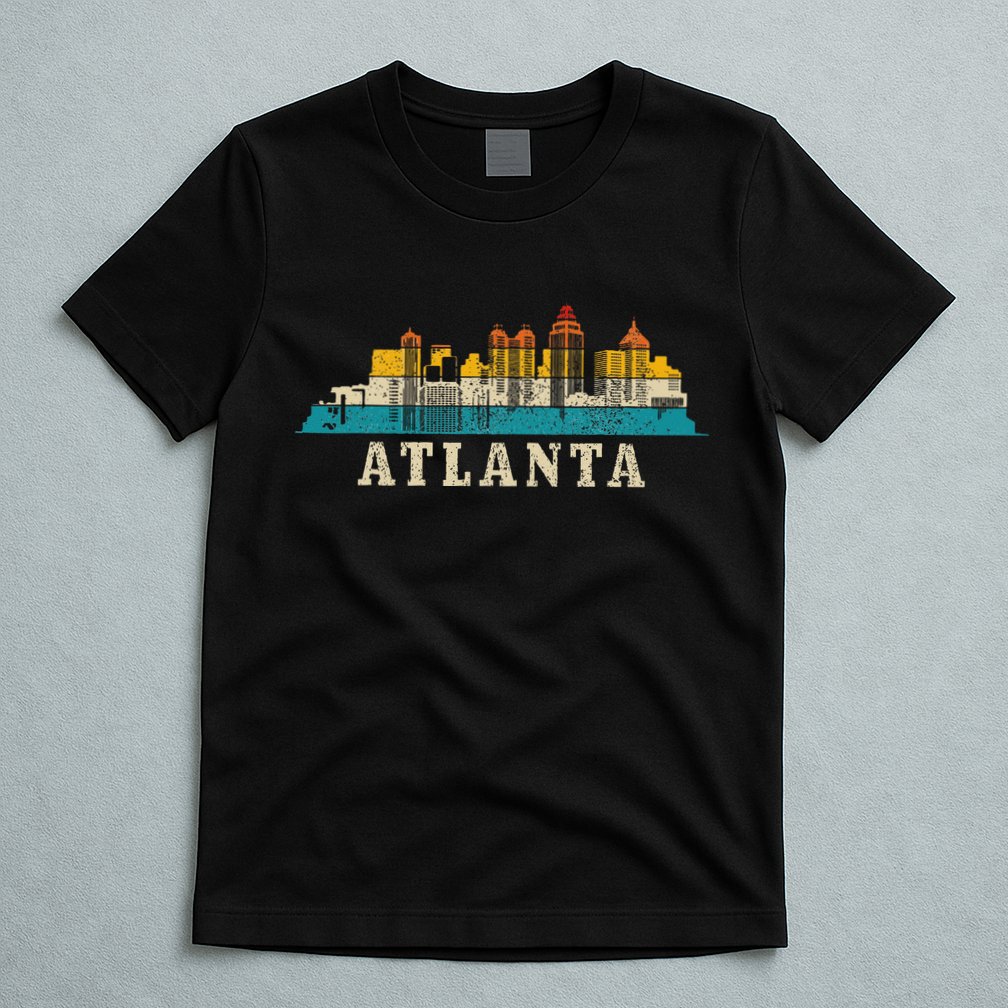 Atlanta Skyline Georgia ATL Vintage Pride Retro T-Shirt
