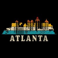 Atlanta Skyline Georgia ATL Vintage Pride Retro T-Shirt