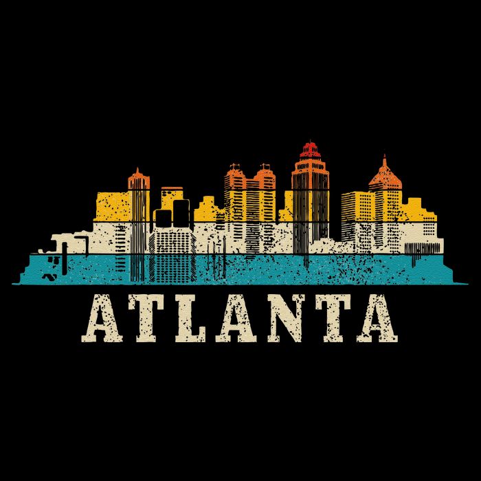 Atlanta Skyline Georgia ATL Vintage Pride Retro T-Shirt
