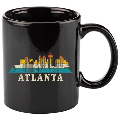 Atlanta Skyline Georgia ATL Vintage Pride Retro 11oz C Handle Ceramic Mug