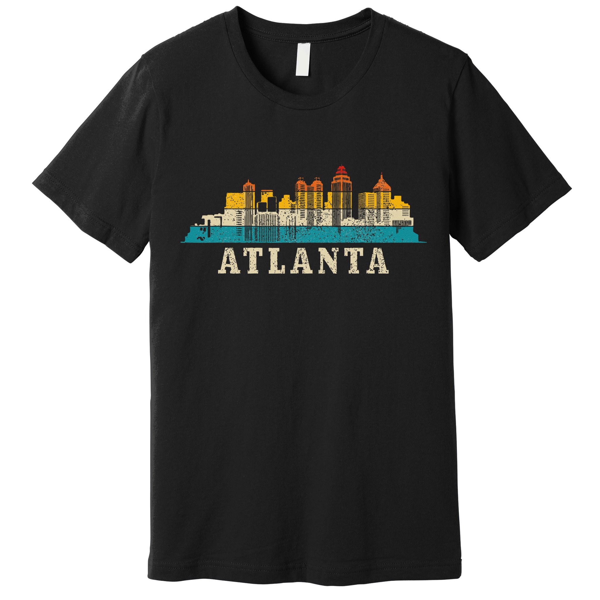 Atlanta Skyline Georgia ATL Vintage Pride Retro Premium T-Shirt