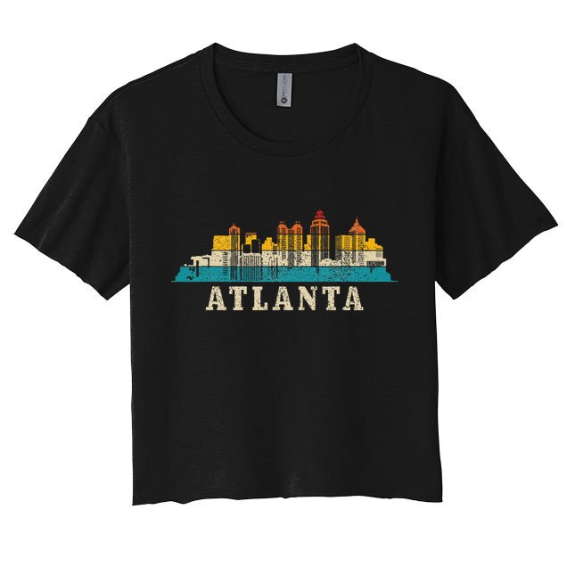 Atlanta Skyline Georgia ATL Vintage Pride Retro Crop Top