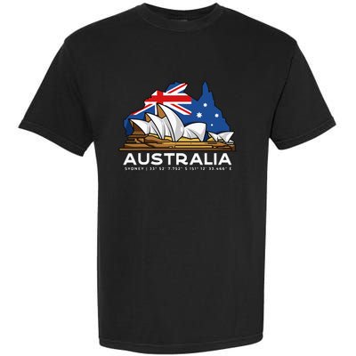 Australia Sydney Gps Coordinates Opera House Garment-Dyed Heavyweight T-Shirt