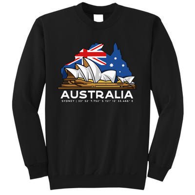 Australia Sydney Gps Coordinates Opera House Sweatshirt