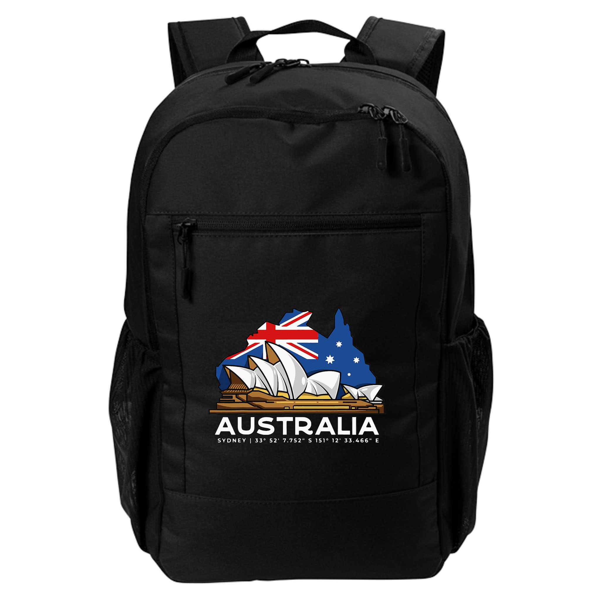 Australia Sydney Gps Coordinates Opera House Backpack