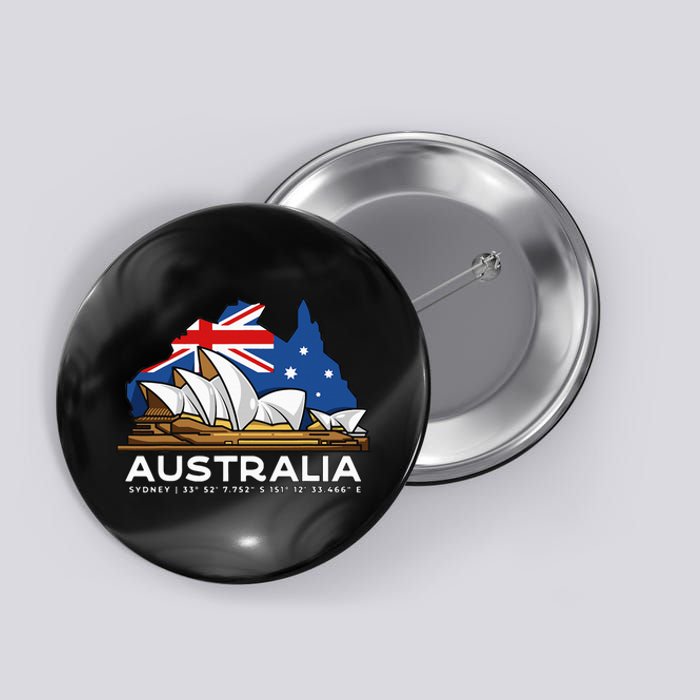 Australia Sydney Gps Coordinates Opera House Button