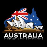 Australia Sydney Gps Coordinates Opera House Drawstring Bag