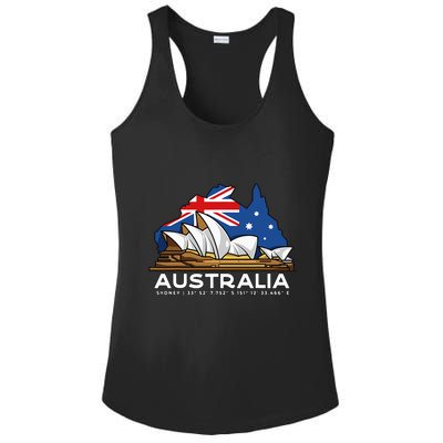Australia Sydney Gps Coordinates Opera House Ladies PosiCharge Competitor Racerback Tank