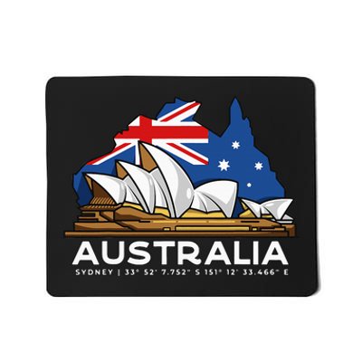 Australia Sydney Gps Coordinates Opera House Mousepad