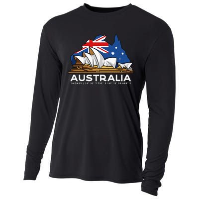 Australia Sydney Gps Coordinates Opera House Cooling Performance Long Sleeve Crew