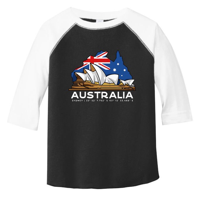 Australia Sydney Gps Coordinates Opera House Toddler Fine Jersey T-Shirt