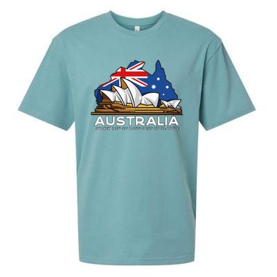 Australia Sydney Gps Coordinates Opera House Sueded Cloud Jersey T-Shirt