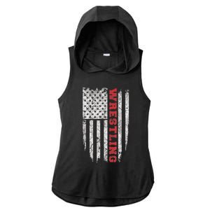 American Sport Gift Wrestling TShirt USA Gift Ladies PosiCharge Tri-Blend Wicking Draft Hoodie Tank