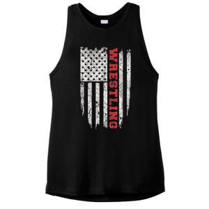 American Sport Gift Wrestling TShirt USA Gift Ladies PosiCharge Tri-Blend Wicking Tank