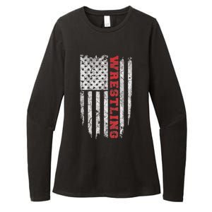 American Sport Gift Wrestling TShirt USA Gift Womens CVC Long Sleeve Shirt