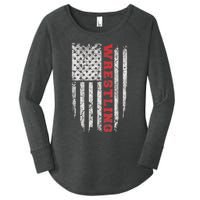 American Sport Gift Wrestling TShirt USA Gift Women's Perfect Tri Tunic Long Sleeve Shirt