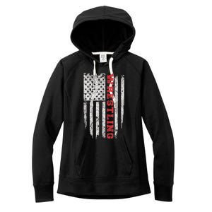 American Sport Gift Wrestling TShirt USA Gift Women's Fleece Hoodie