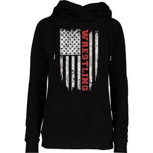 American Sport Gift Wrestling TShirt USA Gift Womens Funnel Neck Pullover Hood