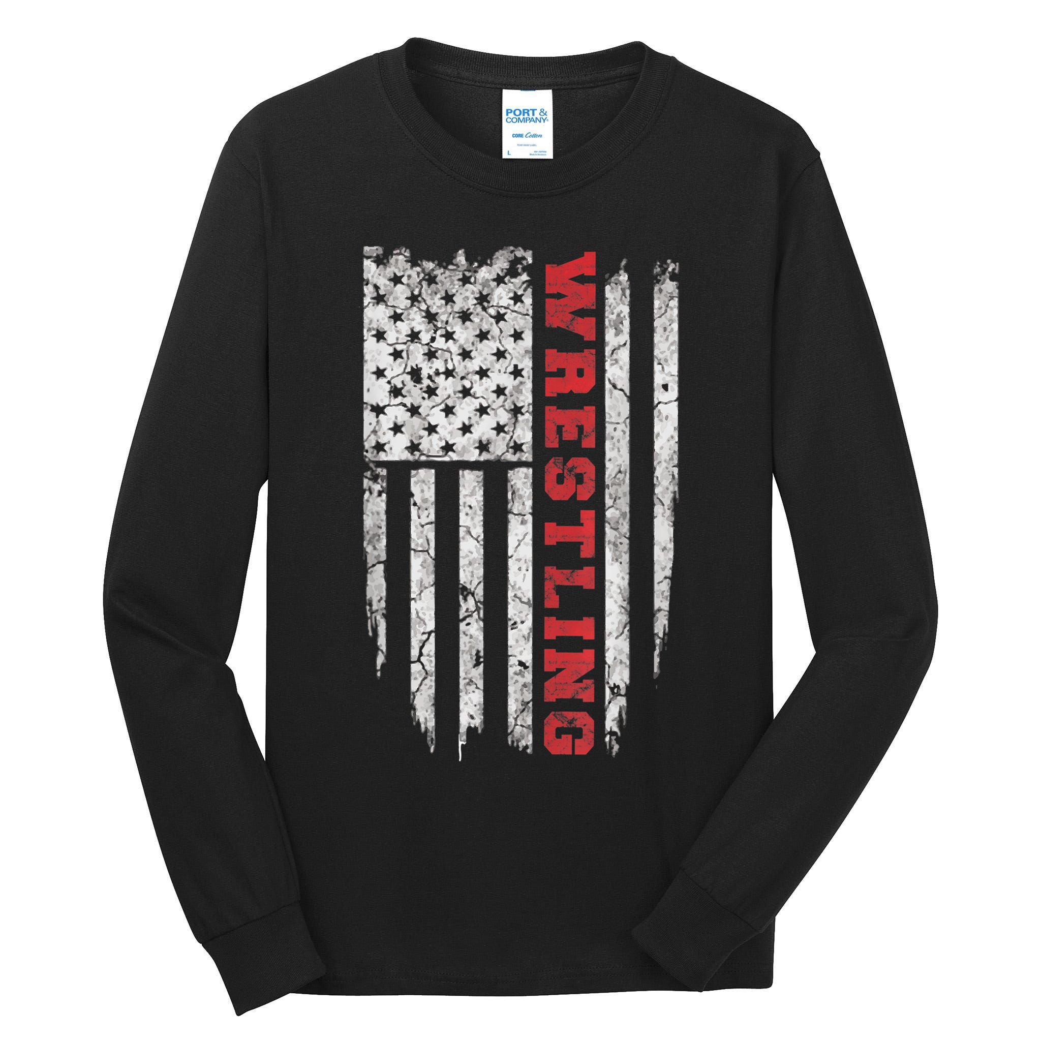 American Sport Gift Wrestling TShirt USA Gift Tall Long Sleeve T-Shirt