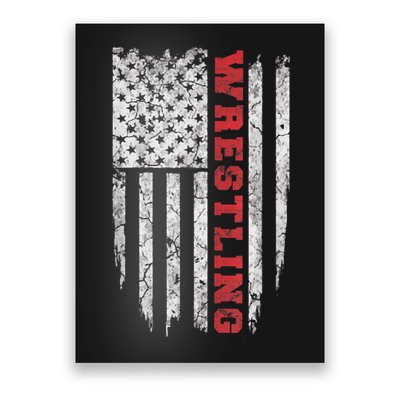 American Sport Gift Wrestling TShirt USA Gift Poster