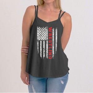 American Sport Gift Wrestling TShirt USA Gift Women's Strappy Tank