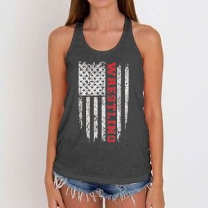 American Sport Gift Wrestling TShirt USA Gift Women's Knotted Racerback Tank